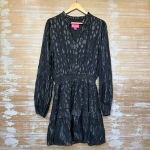 Lilly Pulitzer Avelynn Dress Onyx Seeing Spots Preppy Cocktail Party Womens 14